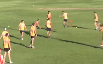 AFL Exercises For Players: Red Rover Handball 