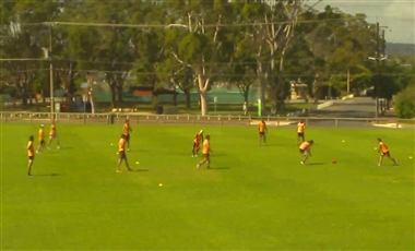 Aussie Rules Training Drills: Lane Race