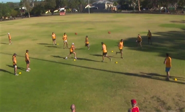 Training For AFL: Mid-air Collision Handball